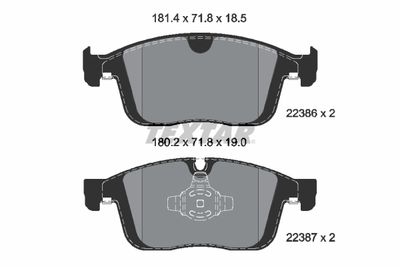 Brake Pad Set, disc brake TEXTAR 2238601