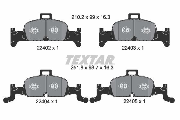 TEXTAR 2240201 Brake Pad Set, disc brake