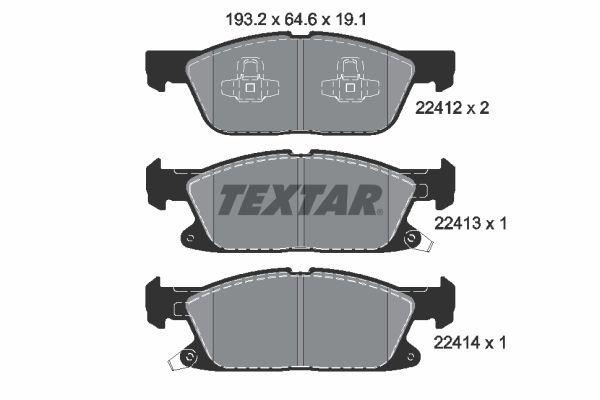 TEXTAR 2241201 Brake Pad Set, disc brake