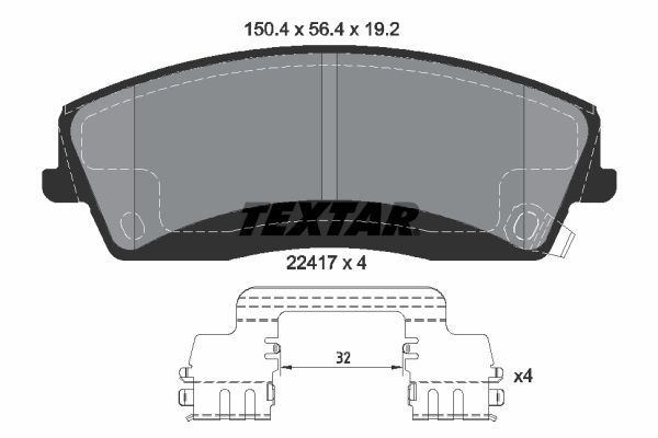 TEXTAR 2241701 Brake Pad Set, disc brake
