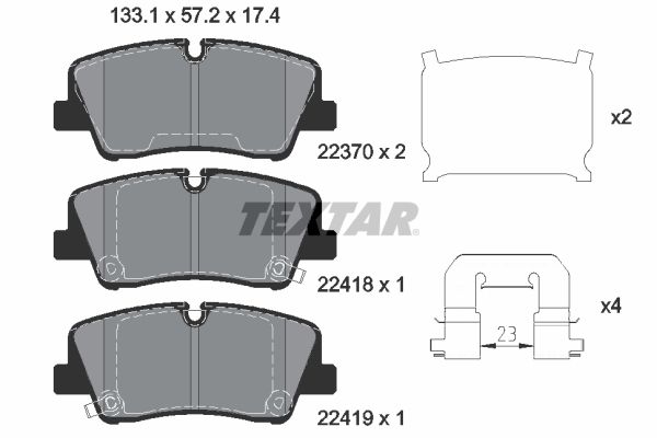 TEXTAR 2241801 Brake Pad Set, disc brake