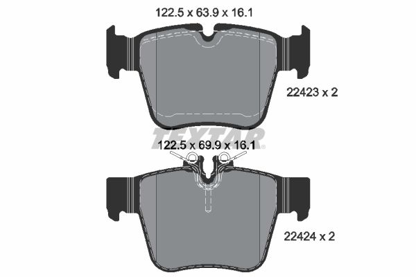 TEXTAR 2242301 Brake Pad Set, disc brake