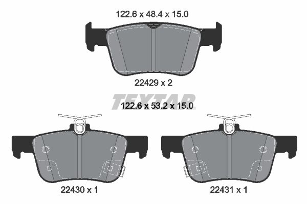 TEXTAR 2242901 Brake Pad Set, disc brake
