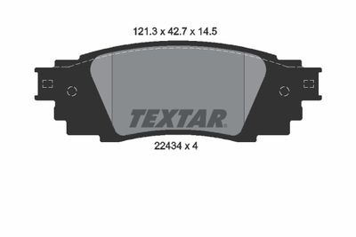 Brake Pad Set, disc brake TEXTAR 2243401