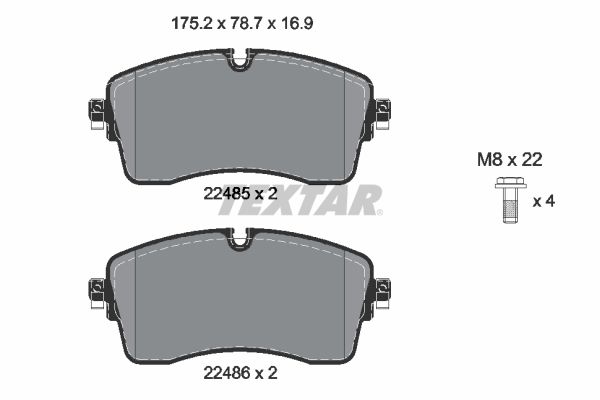 TEXTAR 2248501 Brake Pad Set, disc brake