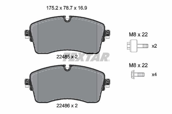 TEXTAR 2248505 Brake Pad Set, disc brake