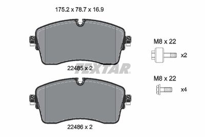 Brake Pad Set, disc brake TEXTAR 2248505