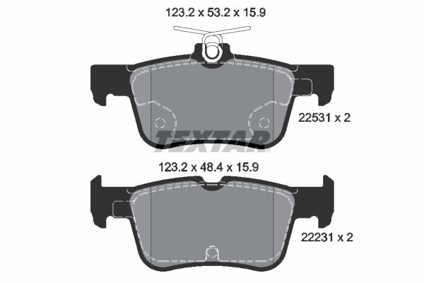 TEXTAR 2253101 Brake Pad Set, disc brake