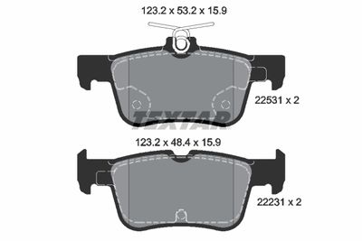 Brake Pad Set, disc brake TEXTAR 2253101