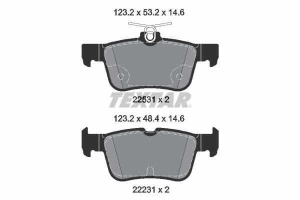 TEXTAR 2253105 Brake Pad Set, disc brake