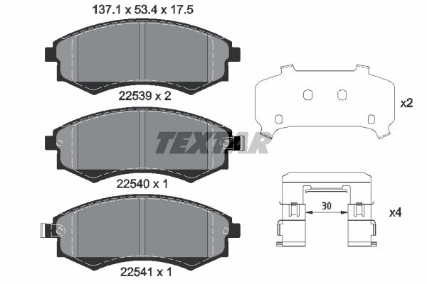 TEXTAR 2253901 Brake Pad Set, disc brake