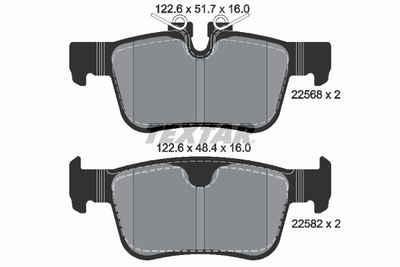 Brake Pad Set, disc brake TEXTAR 2256801