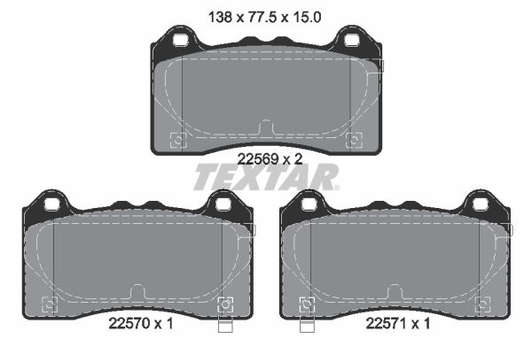 TEXTAR 2256901 Brake Pad Set, disc brake