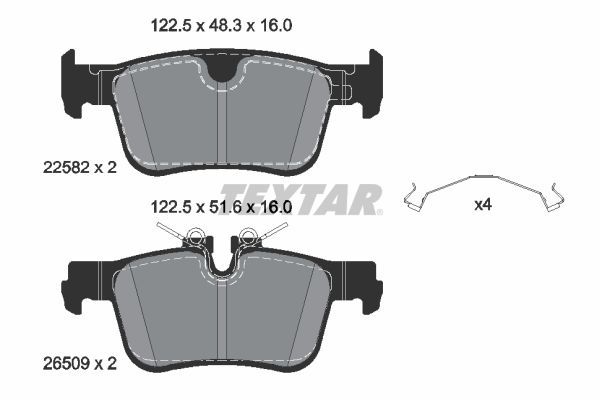TEXTAR 2258201 Brake Pad Set, disc brake