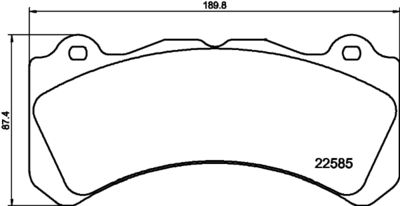 Brake Pad Set, disc brake TEXTAR 2258501
