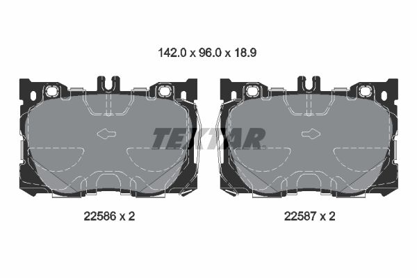 TEXTAR 2258601 Brake Pad Set, disc brake