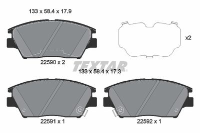 Brake Pad Set, disc brake TEXTAR 2259001