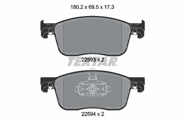 TEXTAR 2259301 Brake Pad Set, disc brake