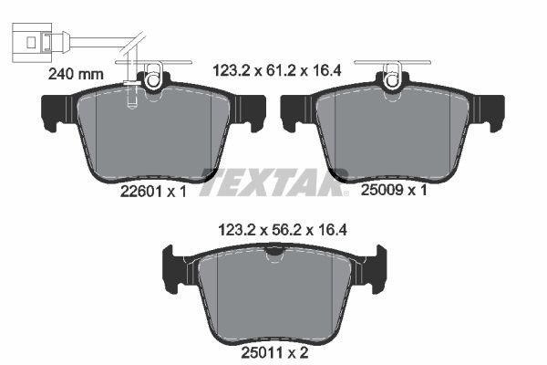 TEXTAR 2260101 Brake Pad Set, disc brake