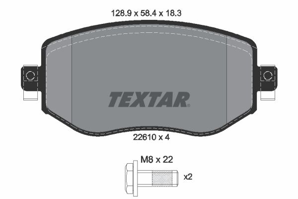 TEXTAR 2261001 Brake Pad Set, disc brake