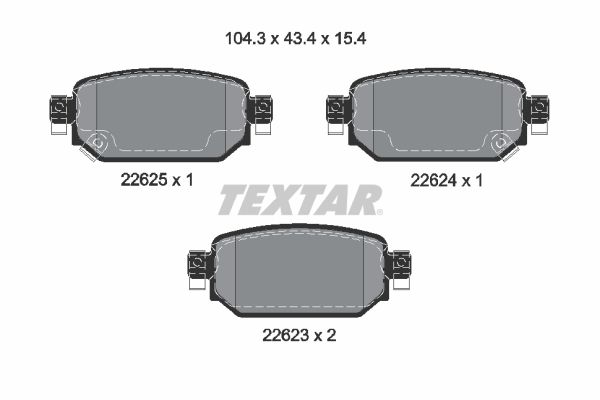 TEXTAR 2262301 Brake Pad Set, disc brake