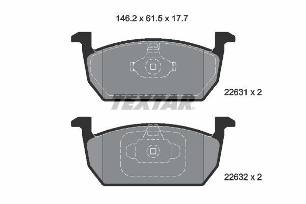TEXTAR 2263101 Brake Pad Set, disc brake