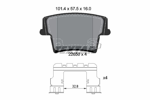 TEXTAR 2265001 Brake Pad Set, disc brake