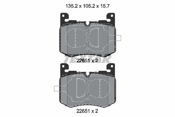 TEXTAR 2265101 Brake Pad Set, disc brake