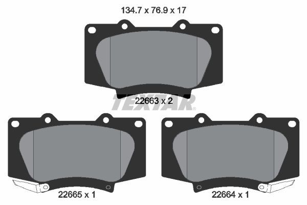 TEXTAR 2266301 Brake Pad Set, disc brake