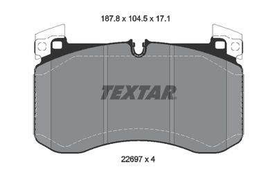 Brake Pad Set, disc brake TEXTAR 2269701