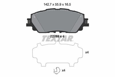 Brake Pad Set, disc brake TEXTAR 2276801