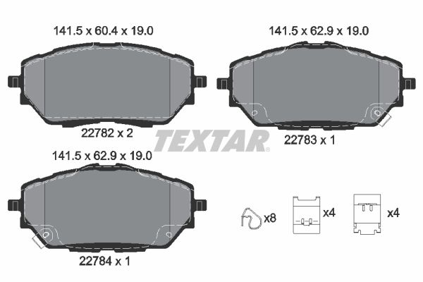 TEXTAR 2278201 Brake Pad Set, disc brake