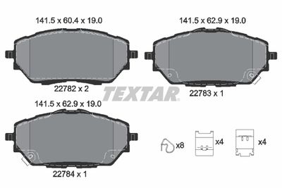 Brake Pad Set, disc brake TEXTAR 2278201
