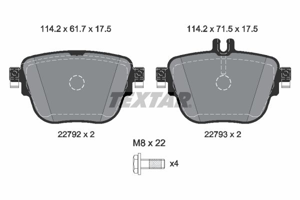 TEXTAR 2279201 Brake Pad Set, disc brake