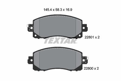 Brake Pad Set, disc brake TEXTAR 2280001