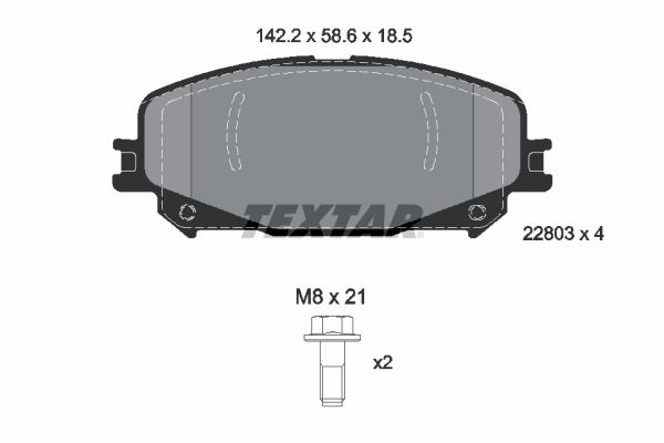 TEXTAR 2280301 Brake Pad Set, disc brake