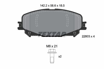 Brake Pad Set, disc brake TEXTAR 2280301
