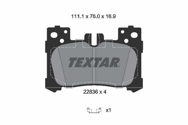 TEXTAR 2283601 Brake Pad Set, disc brake