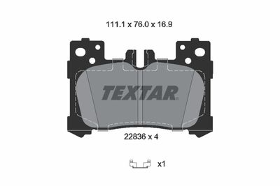 Brake Pad Set, disc brake TEXTAR 2283601