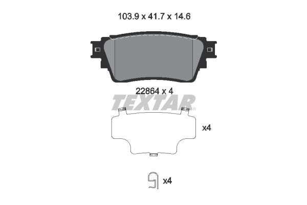 TEXTAR 2286401 Brake Pad Set, disc brake