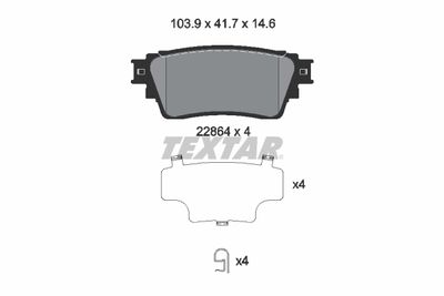 Brake Pad Set, disc brake TEXTAR 2286401