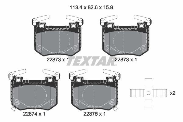 TEXTAR 2287301 Brake Pad Set, disc brake