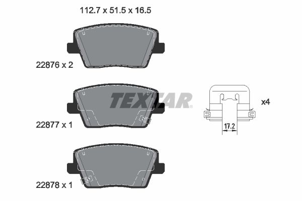 TEXTAR 2287601 Brake Pad Set, disc brake