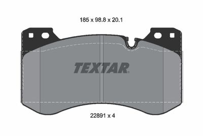 Brake Pad Set, disc brake TEXTAR 2289101