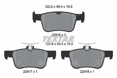 Brake Pad Set, disc brake TEXTAR 2291601