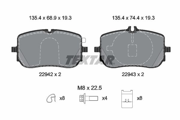 TEXTAR 2294201 Brake Pad Set, disc brake