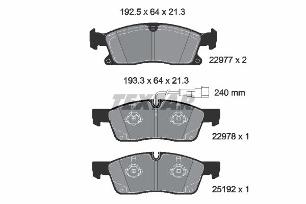 TEXTAR 2297701 Brake Pad Set, disc brake