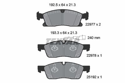 Brake Pad Set, disc brake TEXTAR 2297701