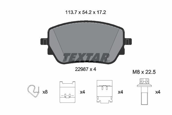 TEXTAR 2298701 Brake Pad Set, disc brake