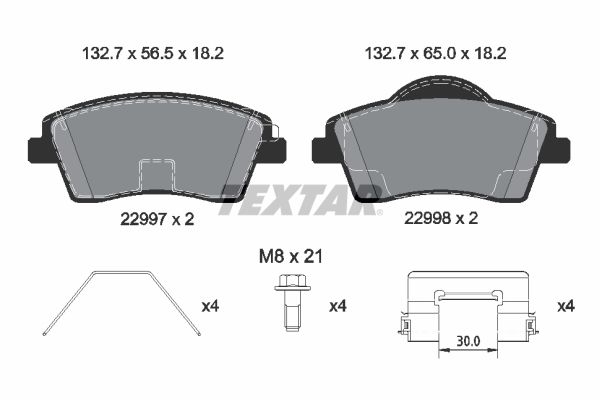 TEXTAR 2299701 Brake Pad Set, disc brake